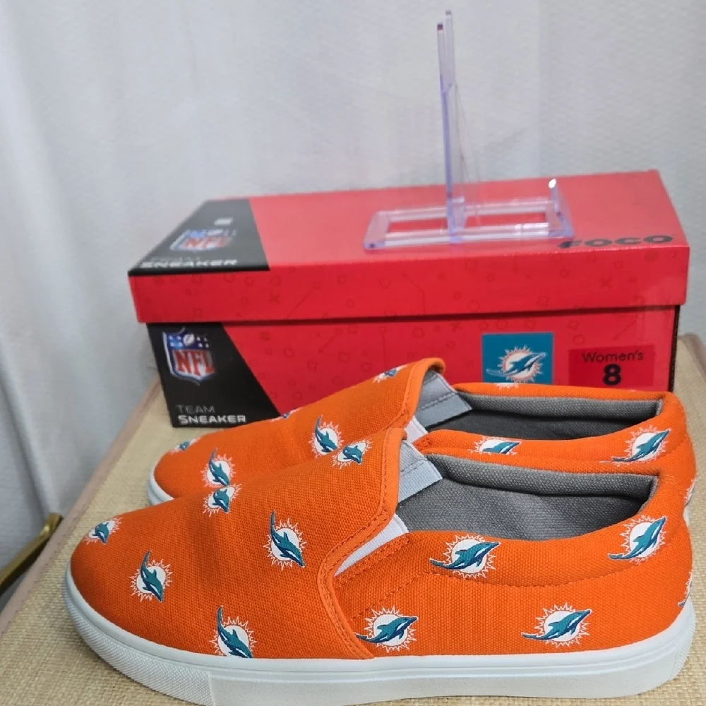 NFL Dolphin Slip-On Sneakers
